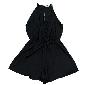 Small Sienna Sky Black High Neck Keyhole Romper